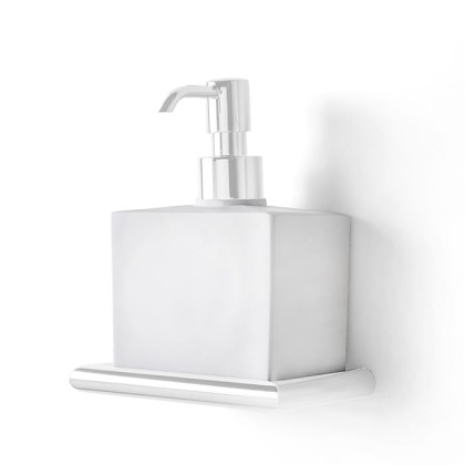 3SC Guy Дозатор для жидкого мыла, подвесной, композит Solid Surface, цвет: белый матовый/белый матовый