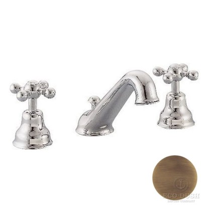 CISAL Arcana Ceramic Смеситель для раковины на 3 отверстия с донным клапаном, цвет: бронза