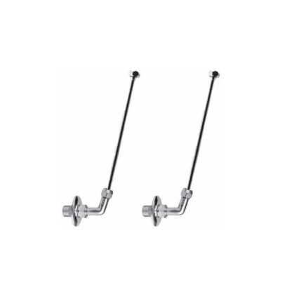 Nicolazzi Articoli vari Гладкое крепление с коленом и розеткой 1/2”, цвет: хром