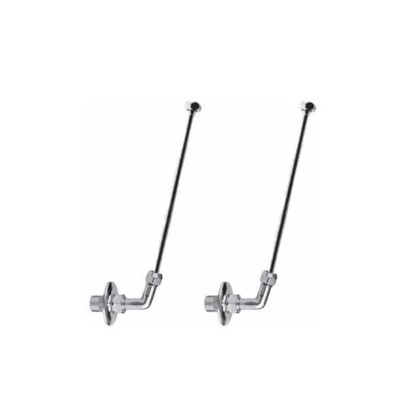 Nicolazzi Articoli vari Гладкое крепление с коленом и розеткой 1/2”, цвет: хром