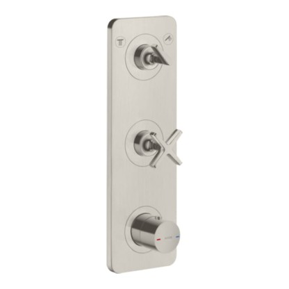 Axor Citterio E Смеситель для душа, термостатический на 2 выхода, цвет: сталь