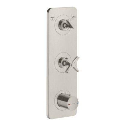 Axor Citterio E Смеситель для душа, термостатический на 2 выхода, цвет: сталь