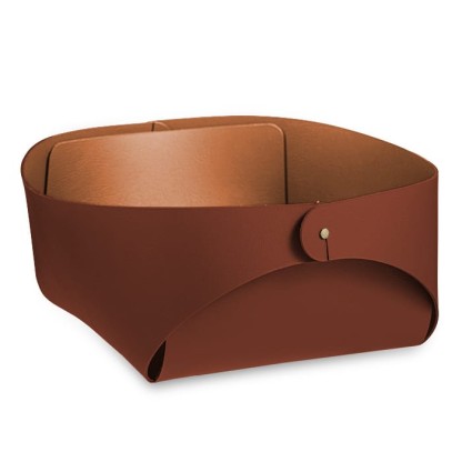 ADJ Корзинка Flora, 20x20xH9 см., цвет: бордо/коньяк