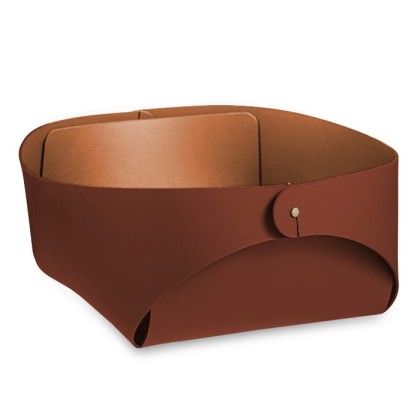 ADJ Корзинка Flora, 20x20xH9 см., цвет: бордо/коньяк