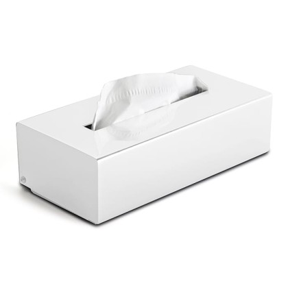 3SC Metal Tonda Контейнер для бумажных салфеток, 26х13хh7 см, прямоугольный, настольный, цвет: белый матовый