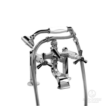 Stella Eccelsa Смеситель на борт ванны на 2 отверстия 3274RG306FB с ручным душем, цвет: хром