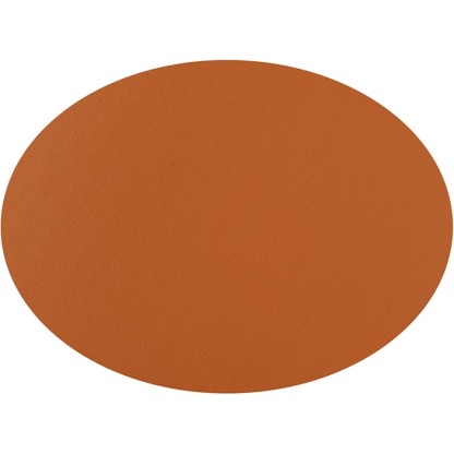 ADJ Плейсмат 47.5x35см., овальный, натуральная кожа, цвет: коньяк/бордо