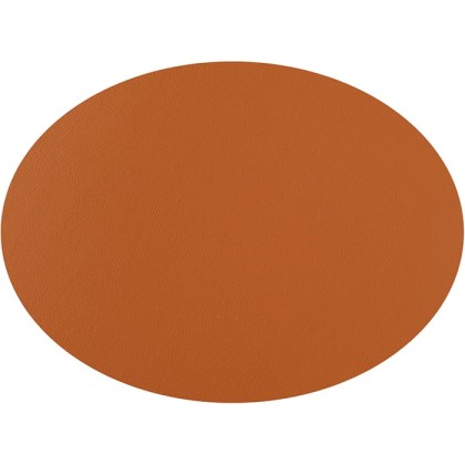ADJ Плейсмат 47.5x35см., овальный, натуральная кожа, цвет: коньяк/бордо