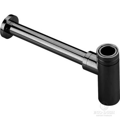 CISAL Сифон 1"1/4 для раковины, цвет: черный матовый