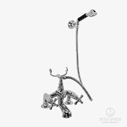 Stella Roma Смеситель на борт ванны на 2 отверстия 3274RG305/6 с ручным душем, цвет: хром