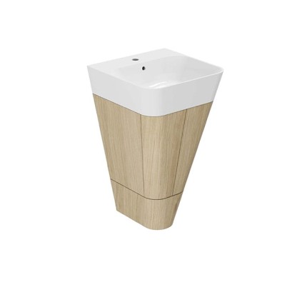 Azzurra Build Тумба напольная 44х47х85см, с 1 ящиком, с раковиной, цвет: Olmo naturale