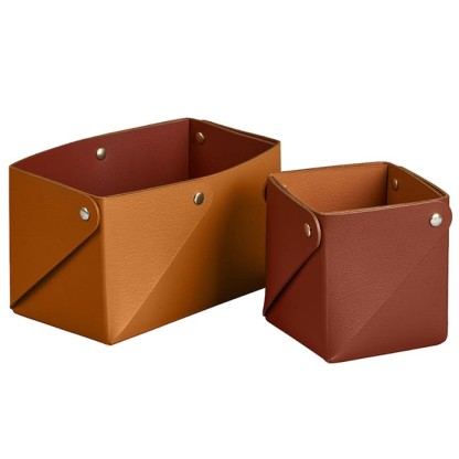 ADJ Коробочка MIU для чайных пакетов, 7x17xH8 см., цвет: коньяк/бордо