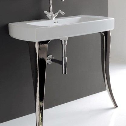 Artceram JAZZ Раковина 91.5х48 см, 1 отв., цвет: серебро