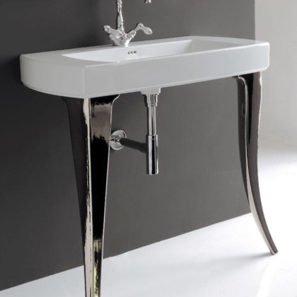 Artceram JAZZ Раковина 91.5х48 см, 1 отв., цвет: серебро