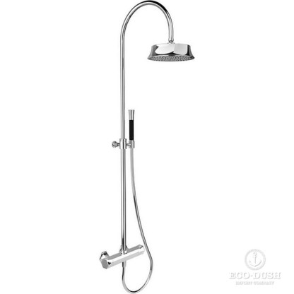 CISAL Cherie Настенная душевая система: верхний душ, термостатический смеситель для душа, ручной душ с держателем и шлангом, цвет: хром