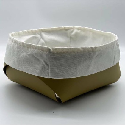 ADJ Корзина для хлеба, 15x15xH7 см., цвет: горчичный/оливковый