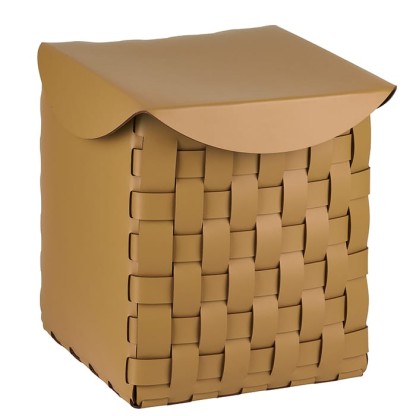 ADJ Корзинка Bottega, 35x35xH40 см., цвет: горчичный/оливковый