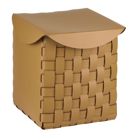 ADJ Корзинка Bottega, 35x35xH40 см., цвет: горчичный/оливковый