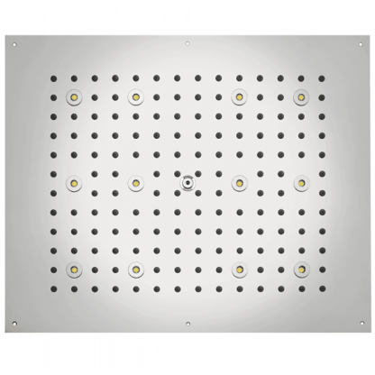 BOSSINI DREAM-RECTANGULAR Верхний душ 570x470 мм, с 12 LED RGB, блок питания/управления, Cromoterapia, цвет: хром