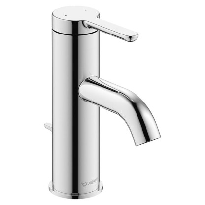 Duravit C.1 Смеситель для раковины, 1 отв., с донным клапаном, излив 91мм, цвет: хром