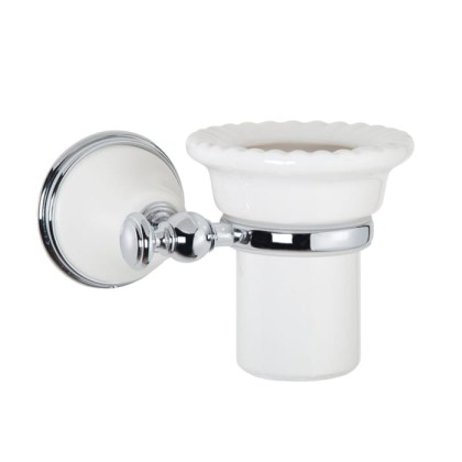 TW Harmony 109, подвесной cтакан, керамический (белый), цвет: белый/хром