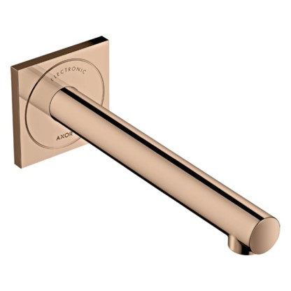 Axor Uno Смеситель для раковины, встраиваемый, излив: 22.1см., электронный, цвет: полированное красное золото
