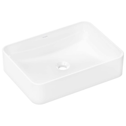 Hansgrohe Xuniva Q Раковина-чаша 55х40см., без отв., накладная, без перелива, цвет: белый