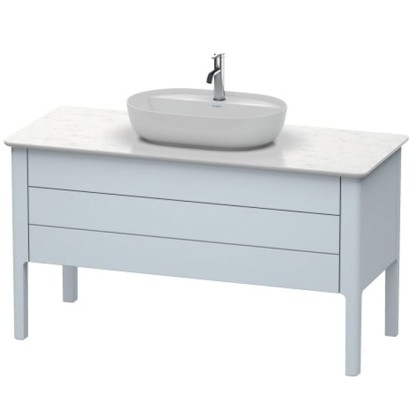 Duravit Luv База напольная 138.8x57х74.3см., с 2 выдв. ящиками, каменной столешницей и раковиной, цвет: светло-голубой шелковисто-матовый
