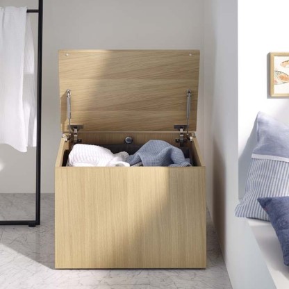 Burgbad Sinea 2.0 Шкаф 60х45х46см., напольный, на колесиках, крышка, открывающаяся наверх, мешок для белья, цвет: Eiche Dekor Cashmere