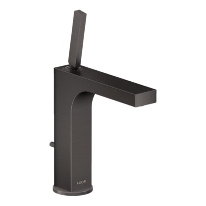 Axor Citterio, Смеситель для раковины 160, на 1 отв., с донным клапаном, цвет: шлифованный черный хром