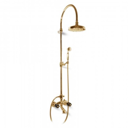 Смеситель для ванны Bongio Fleur Noir, цвет: золото/черный фарфор