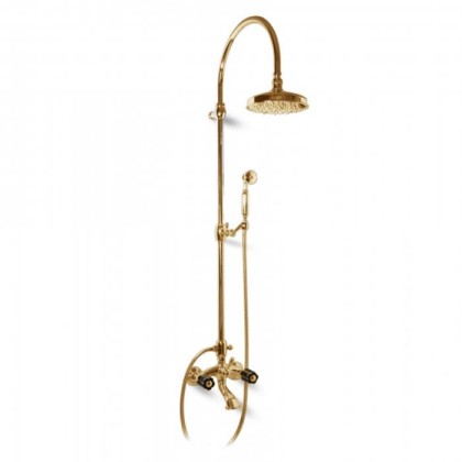 Смеситель для ванны Bongio Fleur Noir, цвет: золото/черный фарфор