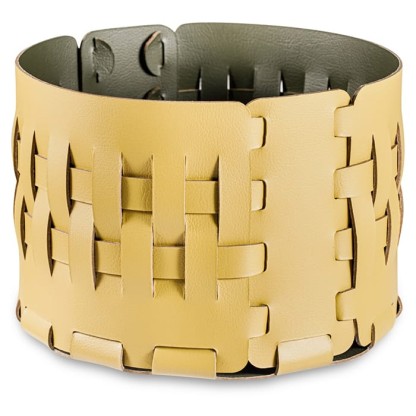 ADJ Корзина Bottega, D20xH12 см., цвет: горчичный/оливковый