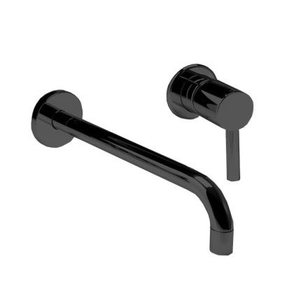 Bongio ON Смеситель для раковины, встраиваемый, излив 22см, (без внутр части 09761) цвет: матовый черный хром