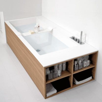 Antonio Lupi Biblio Ванна прямоугольная пристенная, (4стороны) 200х90х53.5см, цвет: белый