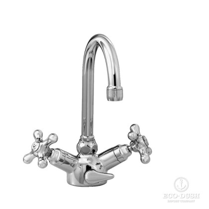 Stella Roma Смеситель для раковины на 1 отверстие 3217 с донным клапаном, цвет: хром