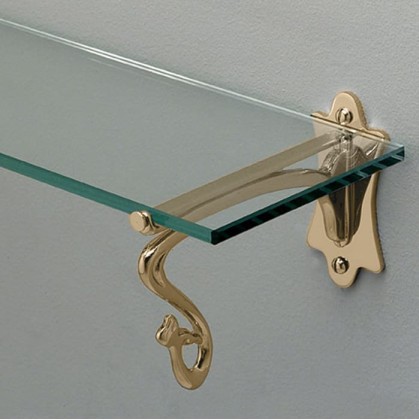 Devon&Devon Mayfair Полочка подвесной, стеклянная, цвет: золото