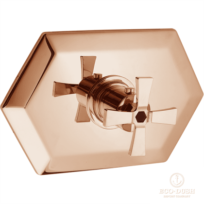 CISAL Cherie Встраиваемый термостатический смеситель для душа, цвет: розовое золото/черный