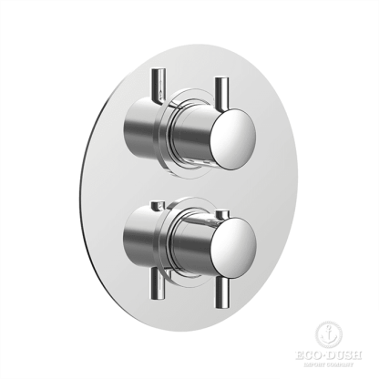 Cisal Less New Смеситель для душа, встраиваемый, термостатический, с переключателем на 3 положения, внешняя часть, цвет: хром