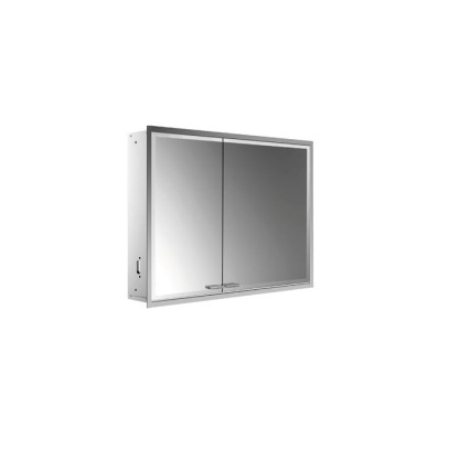 EMCO Prestige2 Зеркальный шкаф 66х91.5см., встраиваемый, LED-подсветка, 2 двери, 2 полки, розетка, правый, с EMCO light system