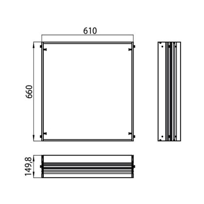 EMCO Prestige2 Монтажная рама 61x66см для встраиваемых зеркальных шкафов 989705006