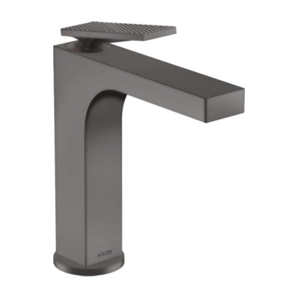 Axor Citterio Смеситель для раковины 160, на 1 отв., излив h: 16см, с донным клапаном, с текстурой, цвет: шлифованный черный хром