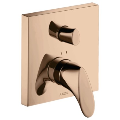 Axor Starck Organic Смеситель для ванны, встраиваемый, с переключателем на 2 потока, цвет: полированное красное золото