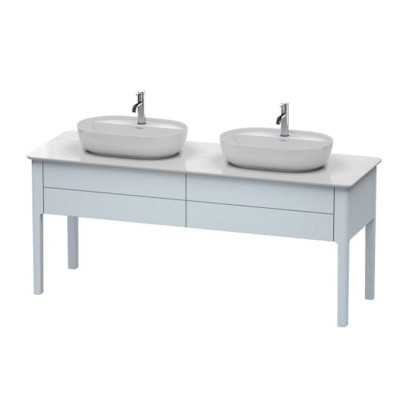 Duravit Luv База напольная для двух раковин 178.8x57х74.3см., 2 выдв.ящика, со столешницей каменной, цвет: светло-голубой шелковисто-матовый