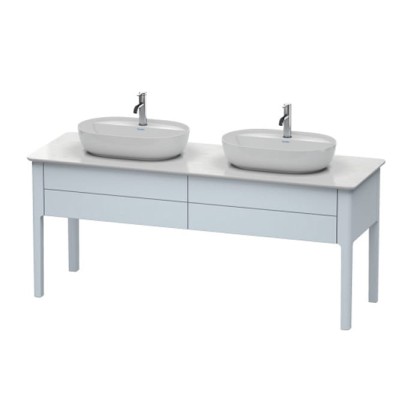 Duravit Luv База напольная для двух раковин 178.8x57х74.3см., 2 выдв.ящика, со столешницей каменной, цвет: светло-голубой шелковисто-матовый