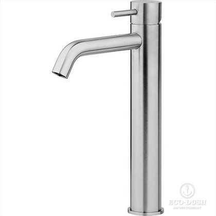 CISAL Xion Смеситель однорычажный для раковины на 1 отверстие,высокий h211 мм,без доннного клапана, цвет: нержавеющая сталь