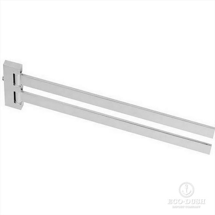 CISAL Quad Полотенцедержатель двойной 36 см, подвесной, цвет: хром