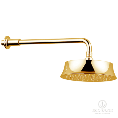 CISAL Cherie Верхний душ d=220мм, L400, для настенного крепления, цвет: золото