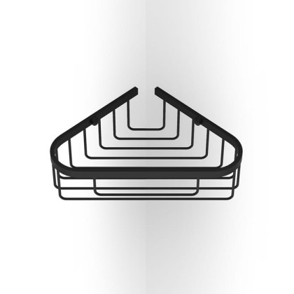 Decor Walther DW 228 Полочка для душа, угловая, подвесная, цвет: черный матовый