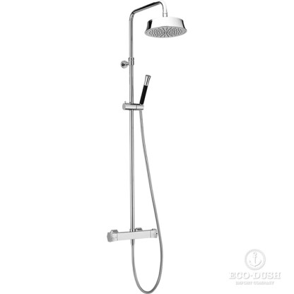 CISAL Cherie Настенная душевая система: верхний душ,ручной душ с держателем, термостатический смеситель для душа и шлангом, цвет:  хром